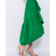Асимметричная юбка на запах зеленого цвета