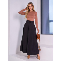 Черная юбка клеш макси длины
