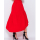 Красная асимметричная оригинальная юбка на запах